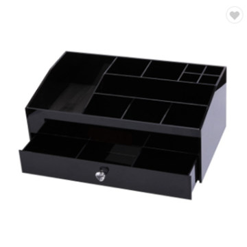 Makeup Storage Organizer with Drawer Black Acrylic Cosmetic Organizer